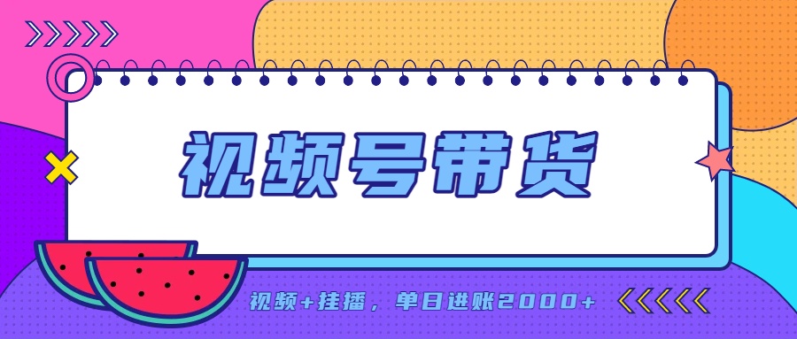 （20344期）日入2000+的副业，视频号带货，一部手机改写人生篇章，无需投资-知享资源网